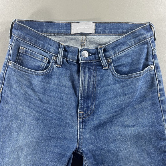 Everlane Mid Rise Straight Women's 27 Regular Jeans Blue‎ Denim - Picture 2 of 9